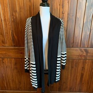 Black and white stripe cardigan by Red. Size M